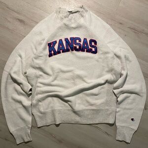 KU Heavyweight Champion Reverse Weave Crewneck